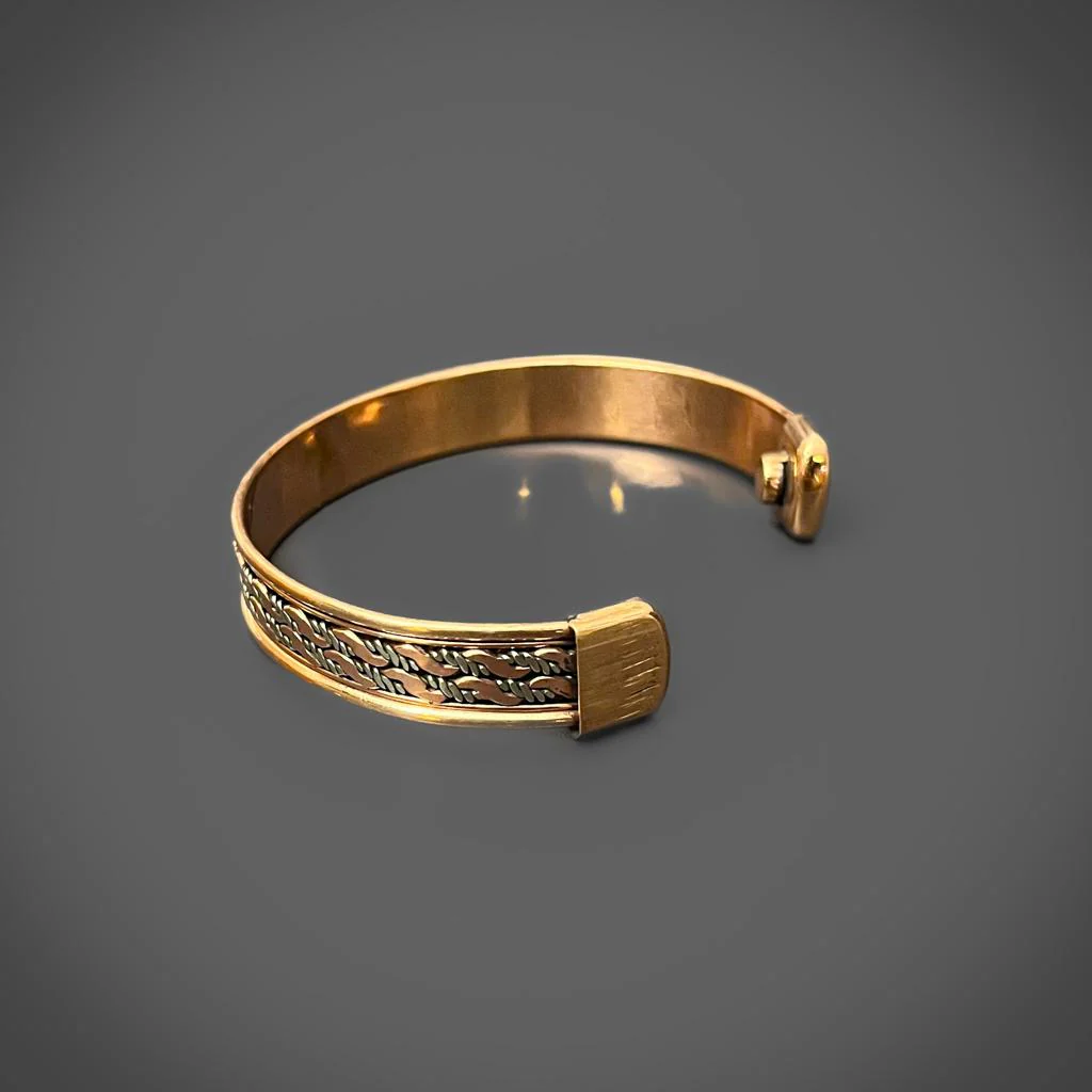 Twin Twisted Copper & Brass Cuff - Image 2