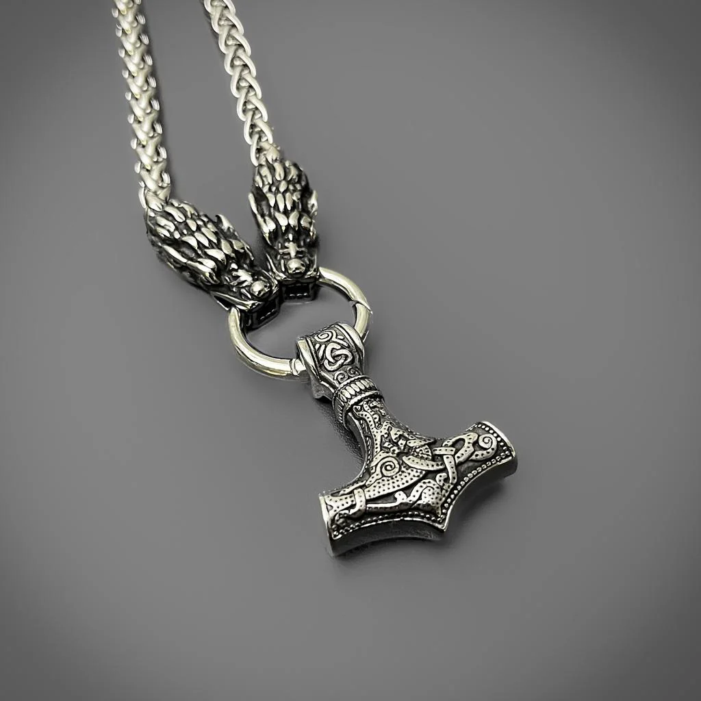 Dragon Mjolnir Pendant