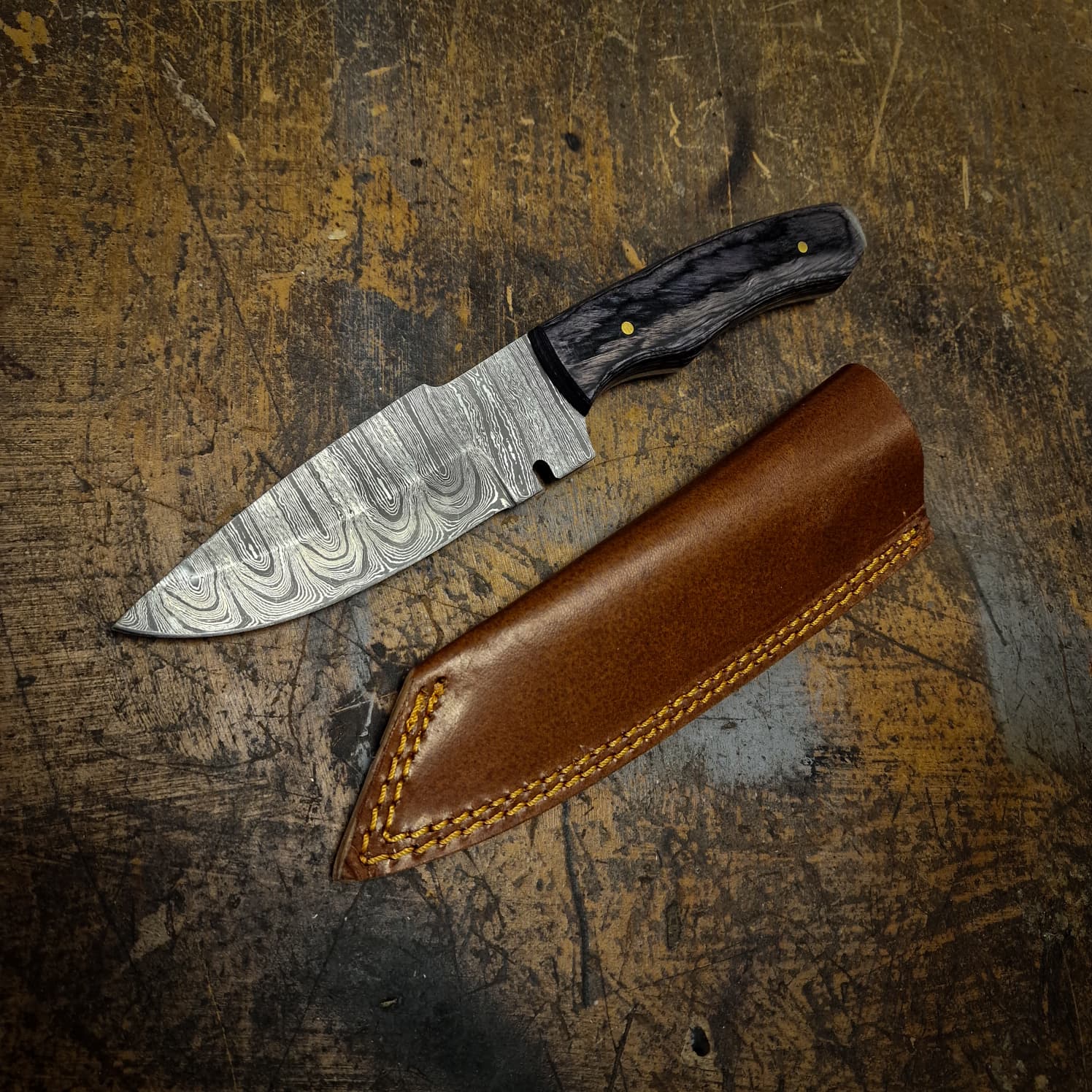 Ladder Damascus Knife - Seconds