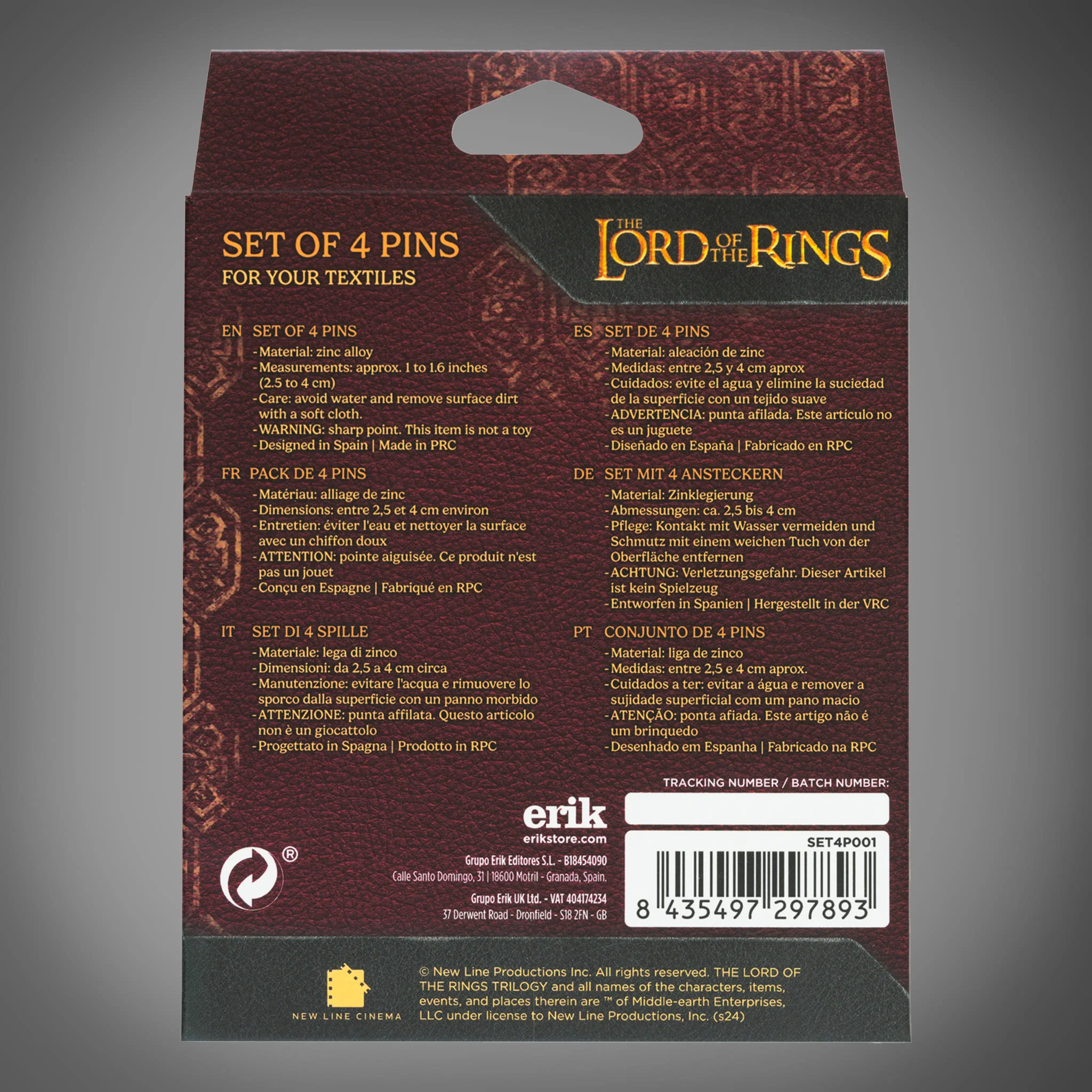 Lord of the Rings - Set of 4 Pin Badges - Image 2