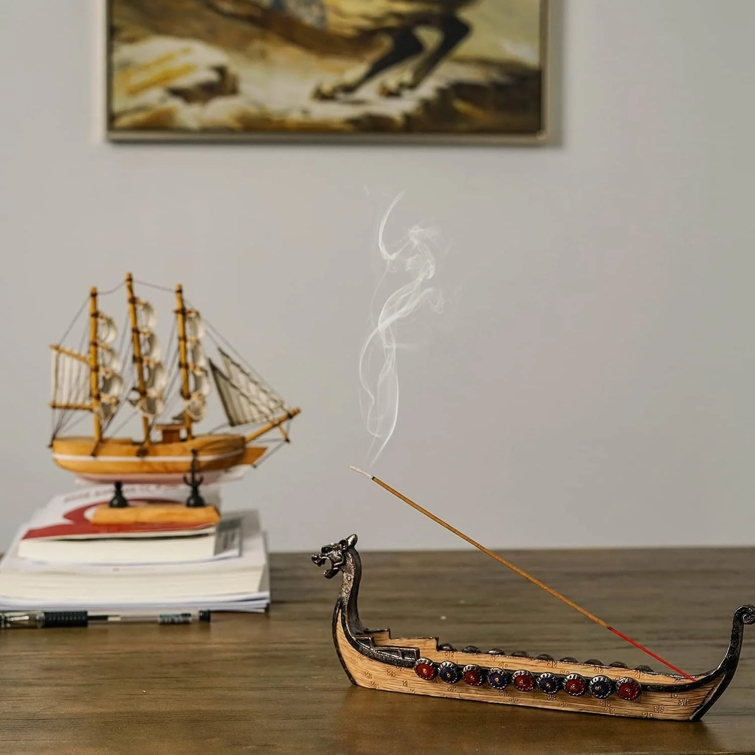 Viking Longship Incense Holder - Image 2