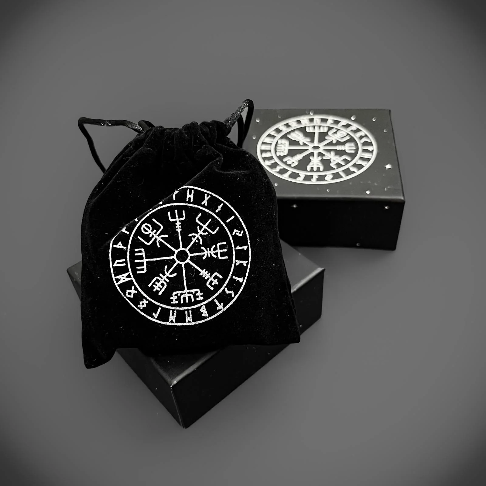 Wooden Vegvisir Rune Set - Image 3